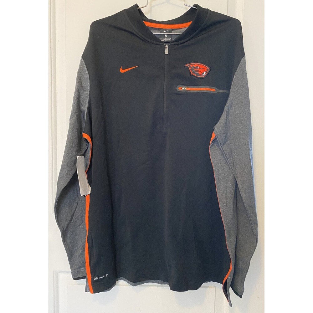 Nike Oregon State Beavers Pullover Men's XL Black Dri-Fit 1/4 Quarter Zip Jacket
